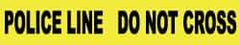 NMC - 1,000' Long x 3" Wide Roll, Polyethylene, Yellow Barricade Tape - Message: Police Line - Do Not Cross - USA Tool & Supply