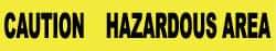 NMC - 1,000' Long x 3" Wide Roll, Polyethylene, Yellow Barricade Tape - Message: Caution - Hazardous Area - USA Tool & Supply