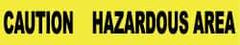 NMC - 1,000' Long x 3" Wide Roll, Polyethylene, Yellow Barricade Tape - Message: Caution - Hazardous Area - USA Tool & Supply