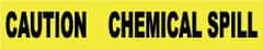 NMC - 1,000' Long x 3" Wide Roll, Polyethylene, Yellow Barricade Tape - Message: Caution - Chemical Spill - USA Tool & Supply