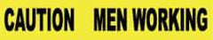 NMC - 1,000' Long x 3" Wide Roll, Polyethylene, Yellow Barricade Tape - Message: Caution - Men Working - USA Tool & Supply