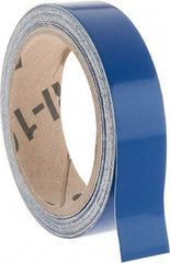 NMC - Blue Solid Color Vinyl Tape - 1" Wide x 30' Long x 0.002" Thick, General Traffic - USA Tool & Supply