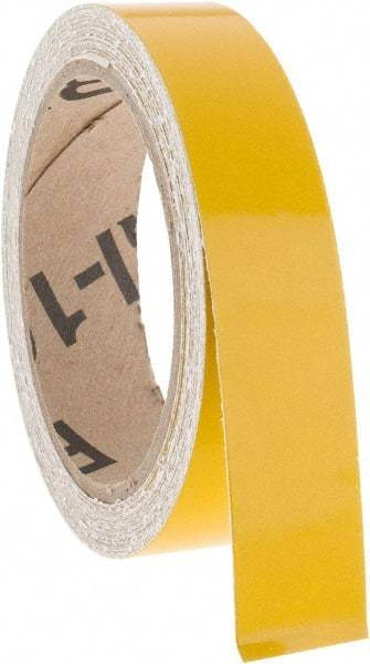 NMC - Yellow Solid Color Vinyl Tape - 1" Wide x 30' Long x 0.002" Thick, General Traffic - USA Tool & Supply