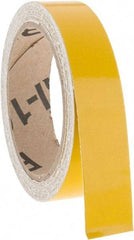 NMC - Yellow Solid Color Vinyl Tape - 1" Wide x 30' Long x 0.002" Thick, General Traffic - USA Tool & Supply