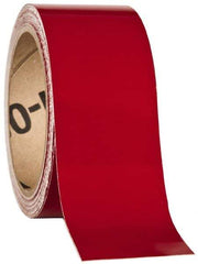 NMC - Red Solid Color Vinyl Tape - 2" Wide x 30' Long x 0.002" Thick, General Traffic - USA Tool & Supply