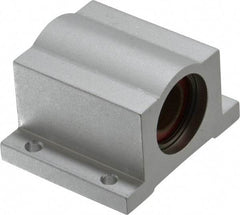 Pacific Bearing - 1/2" ID, 2" OAW x 1.688" OAL x 1-5/8" OAH Pillow Block - 975 Lb Static Cap, 1.688" Btw Mnt Hole Ctrs, 0.687" Base-to-Ctr Ht, Aluminum - USA Tool & Supply