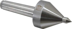 Riten - MT3 Taper Shank, 2-1/4" Head Diam 330 Lb Capacity Live Center - 5,000 Max RPM, 3-3/16" Head Length, 1/2" Point Diam, 3/4" Point Len, 330 Lb Max Workpc, 3-3/16" OAL, Pipe Nose Point - USA Tool & Supply