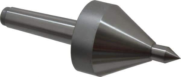 Riten - MT3 Taper Shank, 2-5/8" Head Diam 685 Lb Capacity Live Center - 4,000 Max RPM, 3-3/16" Head Length, 5/8" Point Diam, 15/16" Point Len, 685 Lb Max Workpc, 3-3/16" OAL, Pipe Nose Point - USA Tool & Supply