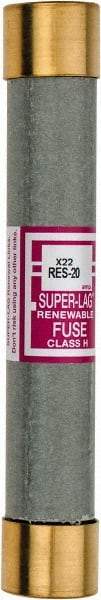 Cooper Bussmann - 600 VAC, 20 Amp, Time Delay Renewable Fuse - Fuse Holder Mount, 127mm OAL, 10 (RMS) kA Rating, 13/16" Diam - USA Tool & Supply