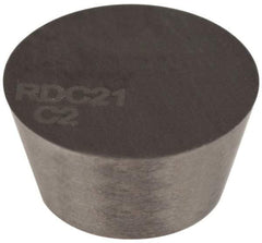 Cutting Tool Technologies - RDC21 Grade I22 Carbide Milling Insert - Uncoated, 1/8" Thick, 1/4" Inscribed Circle - USA Tool & Supply