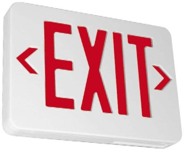 NMC - White, LED, Illuminated Exit Sign - USA Tool & Supply