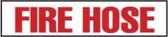 NMC - Fire Hose, Plastic Fire Sign - 12" Wide x 4" High - USA Tool & Supply