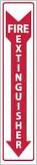 NMC - Fire Extinguisher, Aluminum Fire Sign - 4" Wide x 18" High - USA Tool & Supply