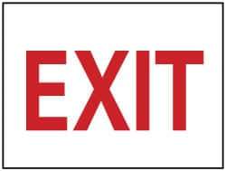 NMC - Exit, Aluminum Exit Sign - 14" Wide x 10" High - USA Tool & Supply