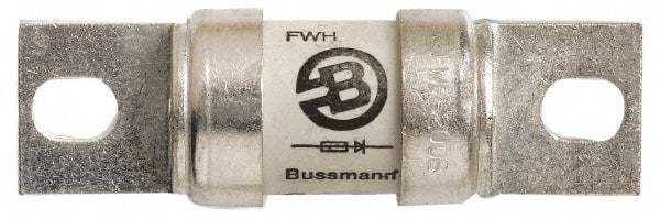 Cooper Bussmann - 500 VAC/VDC, 450 Amp, Fast-Acting Semiconductor/High Speed Fuse - Bolt-on Mount, 4-15/32" OAL, 200 (RMS Symmetrical), 50 at DC kA Rating, 2" Diam - USA Tool & Supply