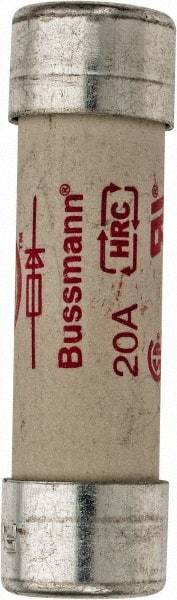 Cooper Bussmann - 500 VAC, 20 Amp, Fast-Acting Semiconductor/High Speed Fuse - 50.8mm OAL, 200 (RMS), 50 at DC kA Rating, 9/16" Diam - USA Tool & Supply