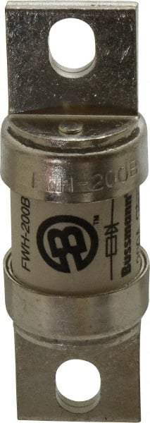 Cooper Bussmann - 500 VAC/VDC, 200 Amp, Fast-Acting Semiconductor/High Speed Fuse - Bolt-on Mount, 3-5/8" OAL, 200 (RMS Symmetrical), 50 at DC kA Rating, 1-5/32" Diam - USA Tool & Supply