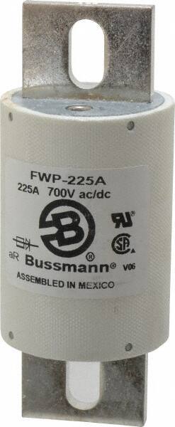 Cooper Bussmann - 700 VAC/VDC, 225 Amp, Fast-Acting Semiconductor/High Speed Fuse - Stud Mount Mount, 5-3/32" OAL, 200 (RMS), 50 at DC kA Rating, 2" Diam - USA Tool & Supply