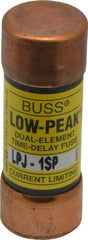 Cooper Bussmann - 300 VDC, 600 VAC, 1 Amp, Time Delay General Purpose Fuse - Fuse Holder Mount, 2-1/4" OAL, 100 at DC, 300 at AC (RMS) kA Rating, 13/16" Diam - USA Tool & Supply