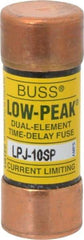 Cooper Bussmann - 300 VDC, 600 VAC, 10 Amp, Time Delay General Purpose Fuse - Fuse Holder Mount, 2-1/4" OAL, 100 at DC, 300 at AC (RMS) kA Rating, 13/16" Diam - USA Tool & Supply