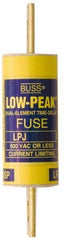 Cooper Bussmann - 300 VDC, 600 VAC, 110 Amp, Time Delay General Purpose Fuse - Bolt-on Mount, 5-3/4" OAL, 100 at DC, 300 at AC (RMS) kA Rating, 1-5/8" Diam - USA Tool & Supply