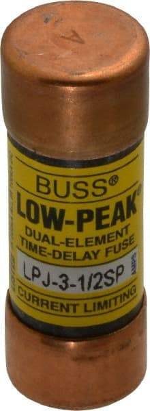 Cooper Bussmann - 300 VDC, 600 VAC, 3.5 Amp, Time Delay General Purpose Fuse - Fuse Holder Mount, 2-1/4" OAL, 100 at DC, 300 at AC (RMS) kA Rating, 13/16" Diam - USA Tool & Supply