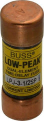 Cooper Bussmann - 300 VDC, 600 VAC, 3.5 Amp, Time Delay General Purpose Fuse - Fuse Holder Mount, 2-1/4" OAL, 100 at DC, 300 at AC (RMS) kA Rating, 13/16" Diam - USA Tool & Supply
