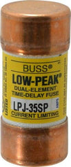 Cooper Bussmann - 300 VDC, 600 VAC, 35 Amp, Time Delay General Purpose Fuse - Fuse Holder Mount, 2-3/8" OAL, 100 at DC, 300 at AC (RMS) kA Rating, 1-1/16" Diam - USA Tool & Supply
