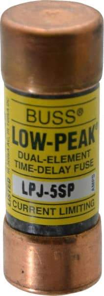 Cooper Bussmann - 300 VDC, 600 VAC, 5 Amp, Time Delay General Purpose Fuse - Fuse Holder Mount, 2-1/4" OAL, 100 at DC, 300 at AC (RMS) kA Rating, 13/16" Diam - USA Tool & Supply