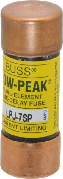 Cooper Bussmann - 300 VDC, 600 VAC, 7 Amp, Time Delay General Purpose Fuse - Fuse Holder Mount, 2-1/4" OAL, 100 at DC, 300 at AC (RMS) kA Rating, 13/16" Diam - USA Tool & Supply
