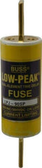 Cooper Bussmann - 300 VDC, 600 VAC, 90 Amp, Time Delay General Purpose Fuse - Bolt-on Mount, 4-5/8" OAL, 100 at DC, 300 at AC (RMS) kA Rating, 1-1/8" Diam - USA Tool & Supply