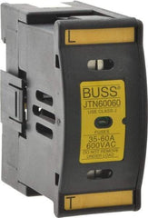 Cooper Bussmann - 1 Pole, 600 VAC/VDC, 60 Amp, DIN Rail Mount Fuse Holder - Compatible with J Class, 1.52 Inch Wide Fuse - USA Tool & Supply