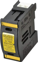 Cooper Bussmann - 1 Pole, 600 VAC/VDC, 30 Amp, DIN Rail Mount Fuse Holder - Compatible with J Class, 1.23 Inch Wide Fuse - USA Tool & Supply