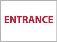 NMC - Entrance, Aluminum Exit Sign - 14" Wide x 10" High - USA Tool & Supply