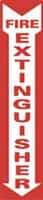 NMC - Fire Extinguisher, Aluminum Fire Sign - 4" Wide x 24" High - USA Tool & Supply
