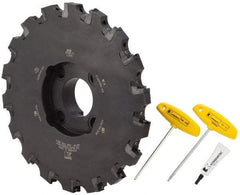 Kennametal - Shell Mount Connection, 0.709" Cutting Width, 3-5/16" Depth of Cut, 12" Cutter Diam, 2-1/2" Hole Diam, 18 Tooth Indexable Slotting Cutter - KSSS Toolholder, SD.. 43.. Insert, Neutral Cutting Direction - USA Tool & Supply