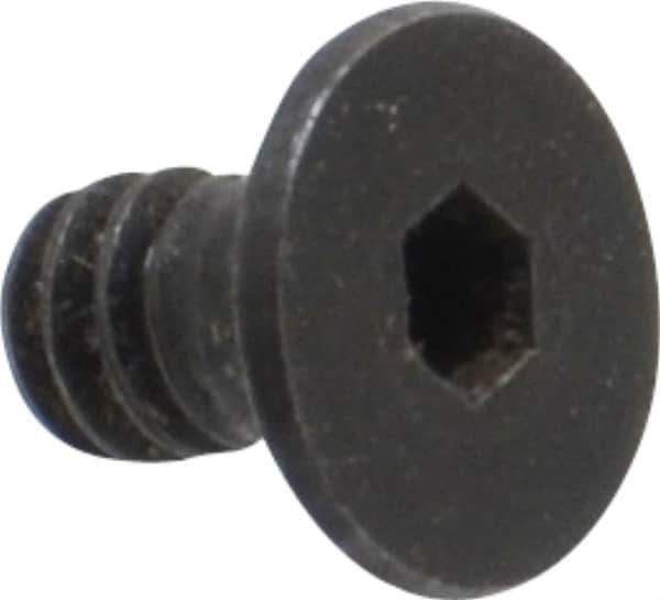 Holo-Krome - #6-32 UNC Hex Socket Drive, 82° Flat Screw - Alloy Steel, Black Oxide Finish, Fully Threaded, 1/4" OAL - USA Tool & Supply