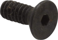 Holo-Krome - #6-32 UNC Hex Socket Drive, 82° Flat Screw - Alloy Steel, Black Oxide Finish, Fully Threaded, 3/8" OAL - USA Tool & Supply