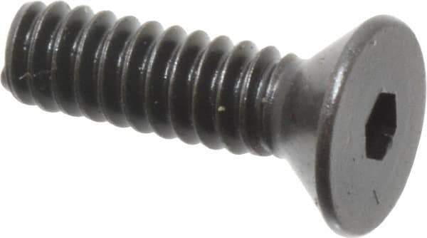 Holo-Krome - #6-32 UNC Hex Socket Drive, 82° Flat Screw - Alloy Steel, Black Oxide Finish, Fully Threaded, 1/2" OAL - USA Tool & Supply