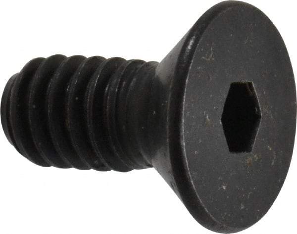 Holo-Krome - #8-32 UNC Hex Socket Drive, 82° Flat Screw - Alloy Steel, Black Oxide Finish, Fully Threaded, 3/8" OAL - USA Tool & Supply