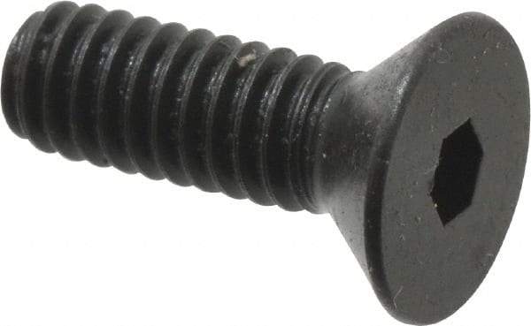 Holo-Krome - #8-32 UNC Hex Socket Drive, 82° Flat Screw - Alloy Steel, Black Oxide Finish, Fully Threaded, 1/2" OAL - USA Tool & Supply