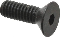 Holo-Krome - #8-32 UNC Hex Socket Drive, 82° Flat Screw - Alloy Steel, Black Oxide Finish, Fully Threaded, 1/2" OAL - USA Tool & Supply