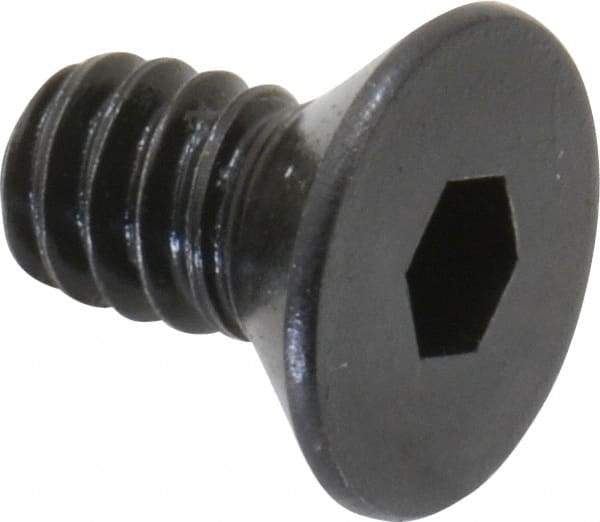 Holo-Krome - #10-24 UNC Hex Socket Drive, 82° Flat Screw - Alloy Steel, Black Oxide Finish, Fully Threaded, 3/8" OAL - USA Tool & Supply