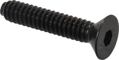 Holo-Krome - #10-24 UNC Hex Socket Drive, 82° Flat Screw - Alloy Steel, Black Oxide Finish, Fully Threaded, 1" OAL - USA Tool & Supply
