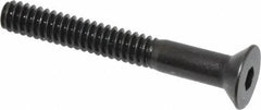 Holo-Krome - #10-24 UNC Hex Socket Drive, 82° Flat Screw - Alloy Steel, Black Oxide Finish, Partially Threaded, 1-1/2" OAL - USA Tool & Supply