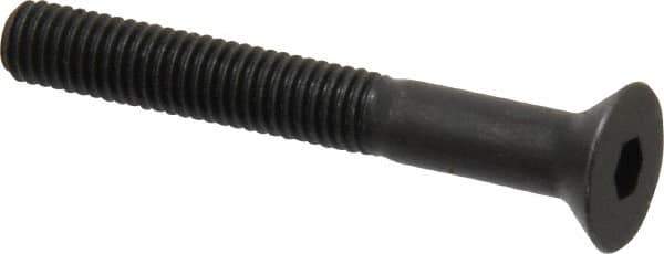 Holo-Krome - #10-32 UNF Hex Socket Drive, 82° Flat Screw - Alloy Steel, Black Oxide Finish, Partially Threaded, 1-1/2" OAL - USA Tool & Supply