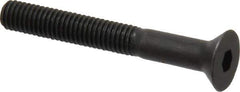 Holo-Krome - #10-32 UNF Hex Socket Drive, 82° Flat Screw - Alloy Steel, Black Oxide Finish, Partially Threaded, 1-1/2" OAL - USA Tool & Supply