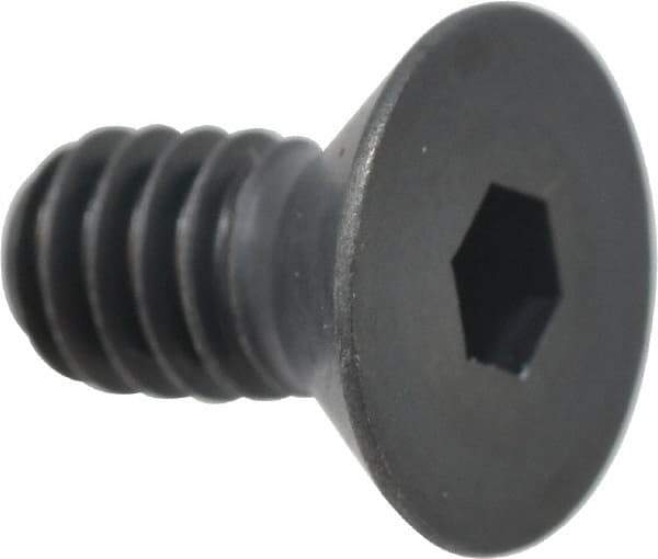 Holo-Krome - 1/4-20 UNC Hex Socket Drive, 82° Flat Screw - Alloy Steel, Black Oxide Finish, Fully Threaded, 1/2" OAL - USA Tool & Supply