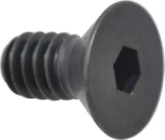 Holo-Krome - 1/4-20 UNC Hex Socket Drive, 82° Flat Screw - Alloy Steel, Black Oxide Finish, Fully Threaded, 1/2" OAL - USA Tool & Supply