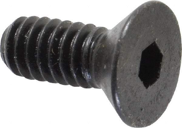 Holo-Krome - 1/4-20 UNC Hex Socket Drive, 82° Flat Screw - Alloy Steel, Black Oxide Finish, Fully Threaded, 5/8" OAL - USA Tool & Supply